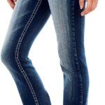 WallFlower Luscious Curvy Bootcut Jeans for Women, Mid-Rise Insta Stretch Denim, Size-Inclusive Juniors Jeans