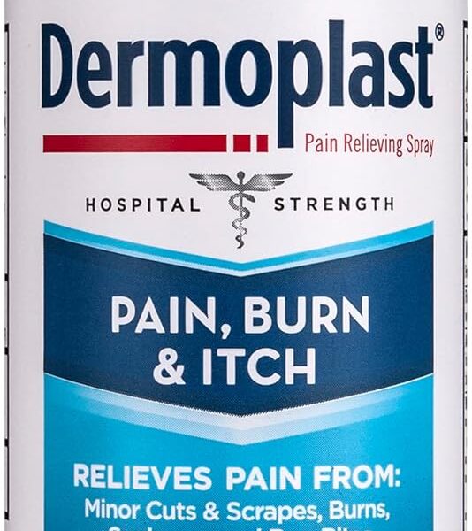 Dermoplast Pain, Burn & Itch Relief Spray for Minor Cuts, Burns and Bug Bites, 2.75 Oz (Packaging May Vary)