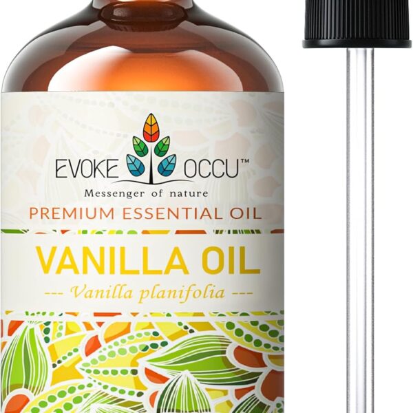 EVOKE OCCU Vanilla Essential Oil for Relaxation in The Home Office Living Room, Add to Diffuser Candle Soap - 4 Fl Oz