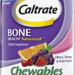 Caltrate Chewables 600 +D3 Plus Minerals Calcium and Vitamin D, Sugar Free, Cherry, Orange and Fruit Punch, 155 count