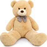 MaoGoLan Giant Teddy Bear 4 Feet,Adorable and Cuddly Big Bear Stuffed Animal 47", Classic Teddy Bear Plush Gift Decoration for Baby Shower,Party,Birthday,Valentines Day,Tan