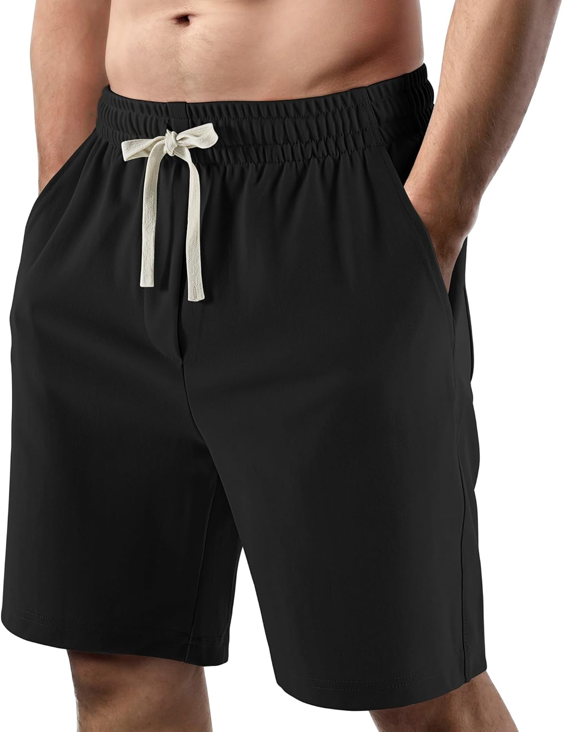 Lkrhzevg Mens Casual Shorts Outdoor Beach Shorts Elastic Waist Drawstring Athletic Shorts with Pockets for Running Vacation Lkrhzevg Mens Casual Shorts Outdoor Beach Shorts Elastic Waist Drawstring Athletic Shorts with Pockets for Running Vacation