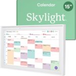Skylight Calendar: 15-inch Wall Planner Digital Calendar & Chore Chart, Smart Touchscreen Interactive Display for Family Schedules  Wall Mount Included, Great for Organizing Your 2026 Calendar