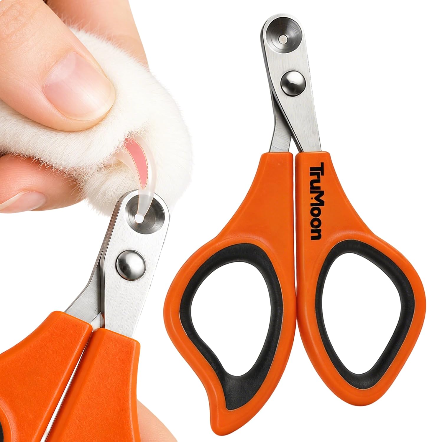 Trumoon Cat Nail Clippers with Safety Guard - Safe 2mm Circular Hole to Avoid Overcutting,420 Stainless Steel Grooming Tool for Long-Haired, Anxious, or Wiggly Cats, First-Time Trimmers Trumoon Cat Nail Clippers with Safety Guard - Safe 2mm Circular Hole to Avoid Overcutting,420 Stainless Steel Grooming Tool for Long-Haired, Anxious, or Wiggly Cats, First-Time Trimmers