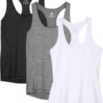icyzone Women's Racerback Workout Athletic Running Tank Tops (Pack of 3)