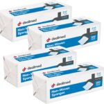 Dealmed 3" x 3" Non-Woven Gauze Sponges (200 Count) 4-Ply All-Purpose Non-Sterile Absorbent Dental Gauze Wound Care Product for First Aid Kit/Medical Facilities (Pack of 4)
