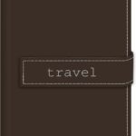 Pioneer Photo Albums 36-Pocket 4 by 6-Inch Embroidered "Travel" Strap Sewn Leatherette Cover Photo Album, Mini, Brown