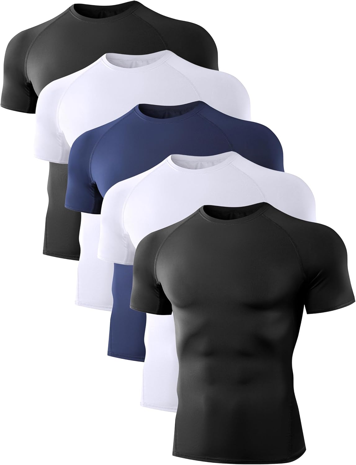 Dalavch 4/5 Pack Men's Compression Shirts Short Sleeve/Sleeveless Sports Athletic Workout Base Layer Undershirt T-Shirt Tops Dalavch 4/5 Pack Men's Compression Shirts Short Sleeve/Sleeveless Sports Athletic Workout Base Layer Undershirt T-Shirt Tops