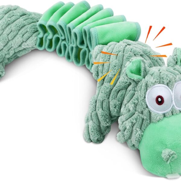 Drmstow Large Squeaky Dog Toys and Interactive Dog Tug-of-War Toy, Tough Plush Dog Toy, Cute Puppy Toys, Pet Chewable Toys Plaything for Small Medium and Large Dogs