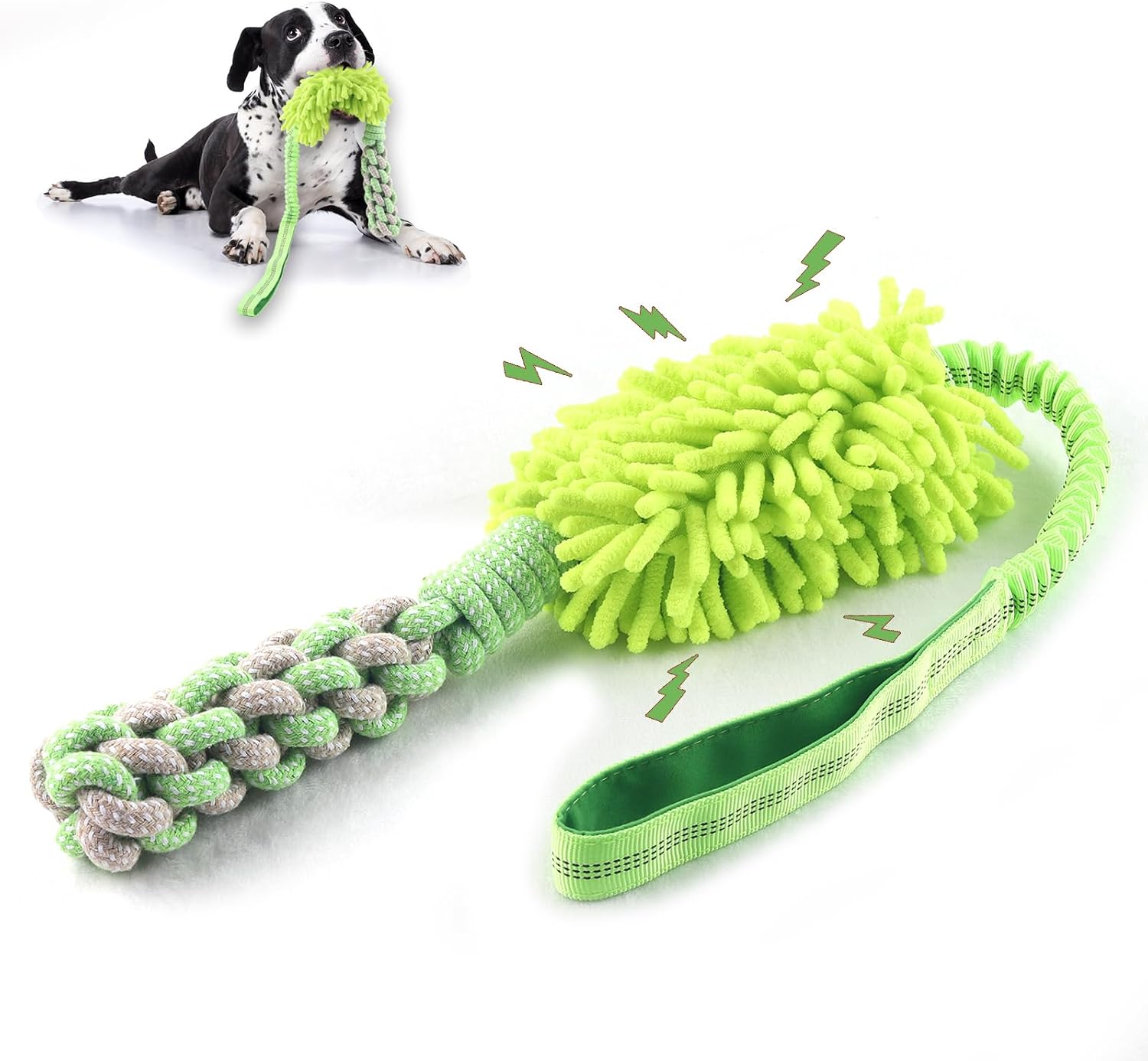 wodoca Dog Rope Toy Tug of War Dog Toy for Aggressive Chewers, Interactive Puppy Chew Toys Rope with Strong Squeak, Knots Cotton for Teeth Cleaning, Training Medium, Large Dogs wodoca Dog Rope Toy Tug of War Dog Toy for Aggressive Chewers, Interactive Puppy Chew Toys Rope with Strong Squeak, Knots Cotton for Teeth Cleaning, Training Medium, Large Dogs