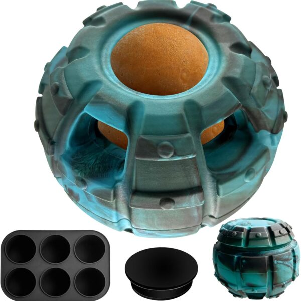 Yipetor Frozen Treat Dispensing Dog Toy - Large Chew Toy, Freezable Fillable Rubber, Reduces Anxiety, Easy to Clean, Interactive Puzzle (Large)
