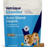 Vetnique Glandex Anal Gland Soft Chew Treats with Pumpkin for Dogs Digestive Enzymes, Probiotics Fiber Supplement for Dogs Boot the Scoot (30ct, Peanut Butter Chews)
