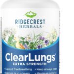 RidgeCrest Herbals ClearLungs Extra Strength, Daily Health Supplement, Natural Lung and Nasal Wellness Formula (60 Vegan Caps, 30 Serv)