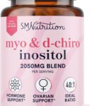 Myo-Inositol & D-Chiro Inositol for Hormone Balance for Women | Fertility, Ovarian Health & Cycle Support | Ideal 40:1 Ratio, Myoinositol 2000mg & D Chiro 50mg | Ovarian Support Vitamins | 120 Ct.