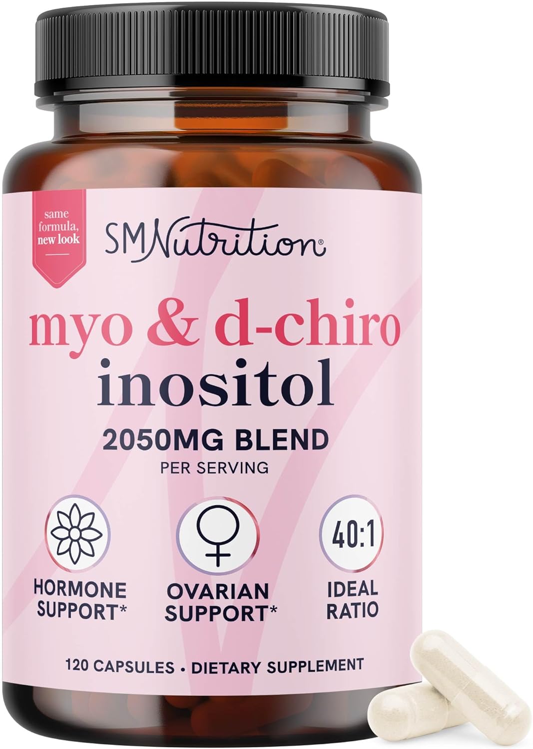 Myo-Inositol & D-Chiro Inositol for Hormone Balance for Women | Fertility, Ovarian Health & Cycle Support | Ideal 40:1 Ratio, Myoinositol 2000mg & D Chiro 50mg | Ovarian Support Vitamins | 120 Ct. Myo-Inositol & D-Chiro Inositol for Hormone Balance for Women | Fertility, Ovarian Health & Cycle Support | Ideal 40:1 Ratio, Myoinositol 2000mg & D Chiro 50mg | Ovarian Support Vitamins | 120 Ct.