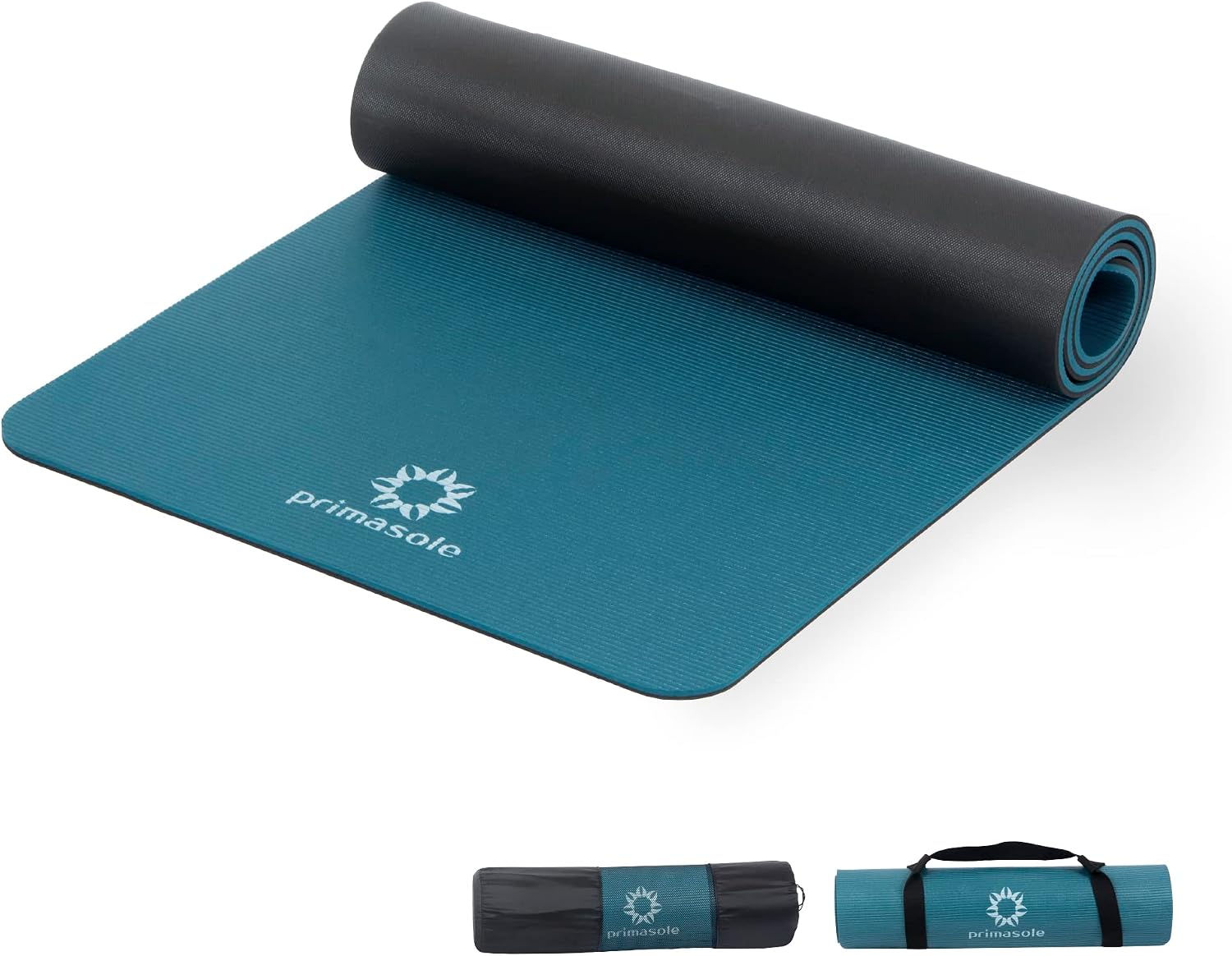 PRIMASOLE Yoga Mat Eco-Friendly Material 1/2 inch Non-Slip Yoga Pilates Fitness at Home & Gym 4 Colors with Carrying Case & Strap PRIMASOLE Yoga Mat Eco-Friendly Material 1/2 inch Non-Slip Yoga Pilates Fitness at Home & Gym 4 Colors with Carrying Case & Strap