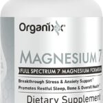 Organixx Magnesium Glycinate Supplement for Support Sleep, Muscle & Heart Health, 7 Type Magnesium Complex with Vitamin B6, Manganese Citrate, Gluten Free, Vegan, Non GMO, High Absorption, 60 Capsules