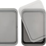 GoodCook Set of 2 Nonstick Steel 13" x 9" Cake Baking Pans with Covers, Gray