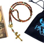 Jesus Rope Rosary - Orthodox Komboskini Chotki with 100 Agate Beads - 16.5 inch Christian Prayer Beads - Alloy Metal Religious Meditation Aid - Spiritual Gift - Orthodox Prayer Tool
