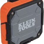 KLEIN TOOLS AEPJS2 Bluetooth Speaker with Magnetic Strip and Hook, Rechargeable, Wireless and Aux Capable, Hands Free Capable, 10 Hr Run Time, IP54 Dust and Water Resistant