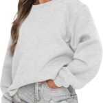 EFAN Womens Sweatshirts Oversized Crewneck Y2K Fleece Hoodies Fall Fashion 2026 Teen Girls Cute Winter Clothes Sweater