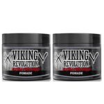 Viking Revolution Extreme Hold Pomade for Men  Style & Finish Your Hair (2 Pack)