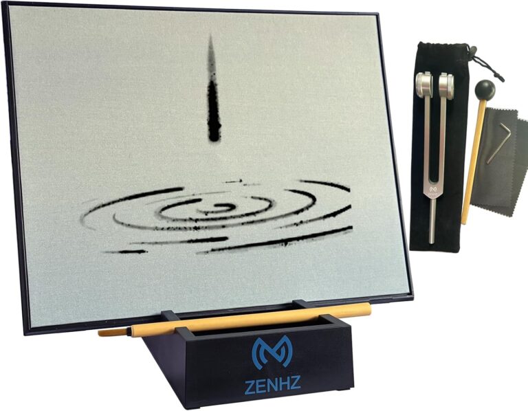 ZENHZ Zen Buddha Water Painting Board with OM 136.1 Hz Tuning Fork  Mindfulness & Meditation Kit for Stress Relief, Relaxation, Calligraphy Practice, and Sound Therapy, Unique Gift