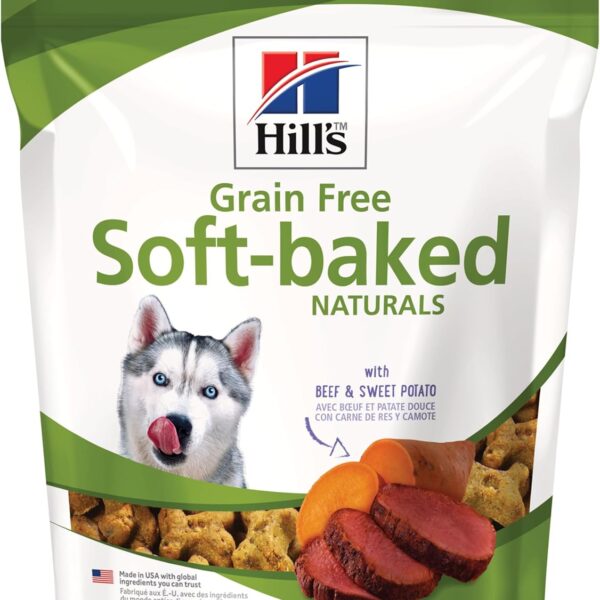 Hill's Grain Free Soft-Baked Naturals Dog Treats, Beef & Sweet Potato, 8 oz. Bag