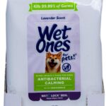 Wet Ones for Pets Antibacterial Calming Dog Wipes with Chamomile and Lavender Scent - Kills 99.99% of Germs, Durable Disposable Paw Wipes for Pets, 30 Count