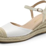 DREAM PAIRS Women's Wedge Sandals, Closed Toe Espadrilles Platform Wedge Heels with Adjustable Ankle Straps and Comfortable Cushion Insoles