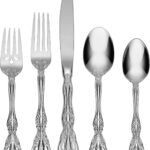 Oneida Silverware Set, Michelangelo 45 Piece Fine Flatware Set, Service For 8, 18/10 Stainless Steel, Dishwasher Safe, Flatware Cutlery Sets, Utensils, Knives Spoons and Forks, Home(Silver, 45 Pieces)