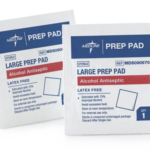 Medline MDS090670 Sterile Alcohol Pre Pads, Large (Case of 1000)