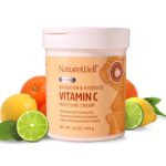 NATURE WELL Vitamin C Brightening Moisturizer Cream  Hydrating Face & Body Lotion with Coconut Oil, Helps Improve Uneven Skin Tone & Dark Spots, Anti-Aging Moisturizer for Smooth Radiant Skin, 16 Oz