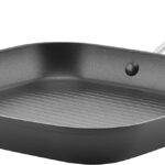 KitchenAid Hard Anodized Induction Nonstick Stovetop Grill Pan, 11.25-Inch, Square Pan, Matte Black