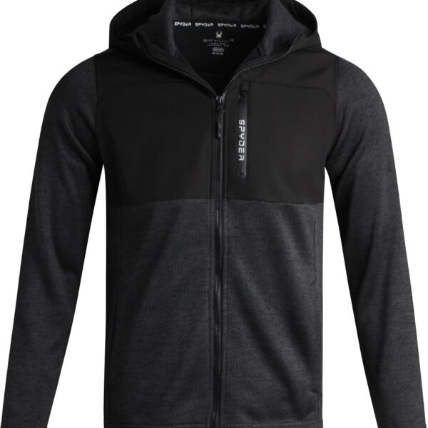 Spyder Mens Fleece Jacket - Lightweight Cozy Full Zip Hooded Jackets for Men - Soft Performance Fleece Hiking Outdoor Jacket
