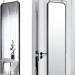 SCWF-GZ 47x14 Mirror Rectangle Full Body Length Door Hanging Wall Mounted Metal Aluminum Alloy Frame Dressing Make-up Mirrors for Entryway Bedroom Bathroom Living Room 47 14 inch Black
