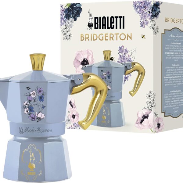 Bialetti  Moka Express Bridgerton: Iconic stovetop Espresso Maker  Official Netflix License, 3 Cups (4.3 oz.), Aluminum