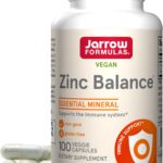 Jarrow Formulas Zinc Balance 15 mg - 100 Servings (Veggie Caps) - Zinc with Copper - Essential Minerals for Immune System Support - Immune Support Supplement - Gluten Free Copper Supplement, Vegan