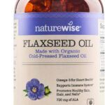 NatureWise Flaxseed Oil 1200 mg, Fish Free Omega 3 6 9 with 720mg ALA - CCOF Certified Organic Flaxseed Oil - Plant-Based Omega - Cold Pressed, Non-GMO - 240 Softgels[8-Month Supply]