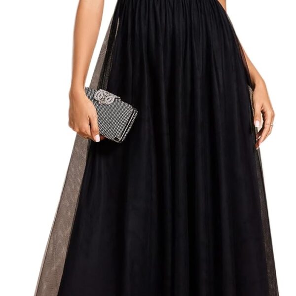 Ever-Pretty Sequin Formal Prom Dresses for Women Ruffle Sleeves Empire Waist A-Line Long Mother of Bride Dress 00904