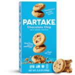 Gluten Free Partake Soft Baked Chocolate Chip Cookies - Vegan - Free From the Top 9 Allergens Including Dairy, Wheat, Soy, Eggs, & Peanuts - Non GMO - Safe School & Office Snack (1 Pack, 5.5oz Box)