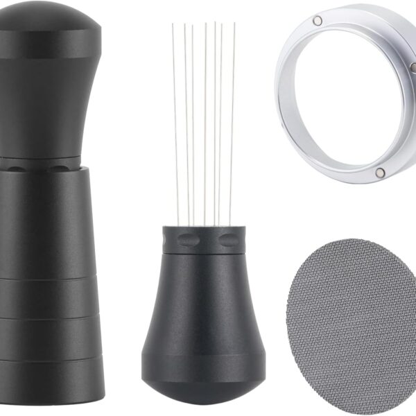 51mm WDT Tool Espresso Accessories Kit,GdHaHSP Dosing Funnel and Puck Screen Set,Espresso Stirrer Distribution Tool,Espresso Whisk for espresso tools