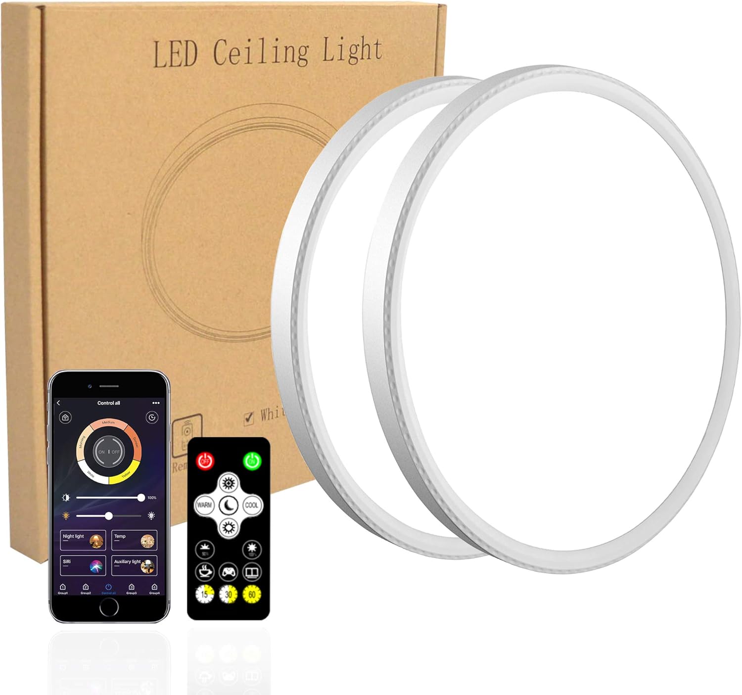 MODERN 2 Pack Dimmable LED Flush Mount Ceiling Light,12inch 28W High Bright 3100lm, Smart app Control, Super Slim Ceiling Light, LED Ceiling Light for Bedroom,Living Room, Dining Room MODERN 2 Pack Dimmable LED Flush Mount Ceiling Light,12inch 28W High Bright 3100lm, Smart app Control, Super Slim Ceiling Light, LED Ceiling Light for Bedroom,Living Room, Dining Room