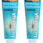 Lumineux Teeth Whitening Toothpaste 2 Pack Peroxide Free Enamel Safe for Sensitive Whiter Teeth, Fluoride Free, No Alcohol, Artificial Colors, SLS Free Dentist Formulated - 3.75 Oz