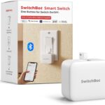 Switchbot Smart Switch Button Pusher (Bluetooth)  Fingerbot for Rocker Switch/One-Way Buttons, App Timer Control, No Wiring, Optional Hub Required for Voice/Remote, White