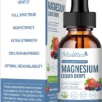 Magnesium Glycinate Liquid Drops with L-Theanine, Ashwagandha & Saffron - Herbal Sleep & Calm Support with Chamomile, Passionflower & Kava - Relaxation, Mood & Nerve Support - Sugar Free - 1 Pack