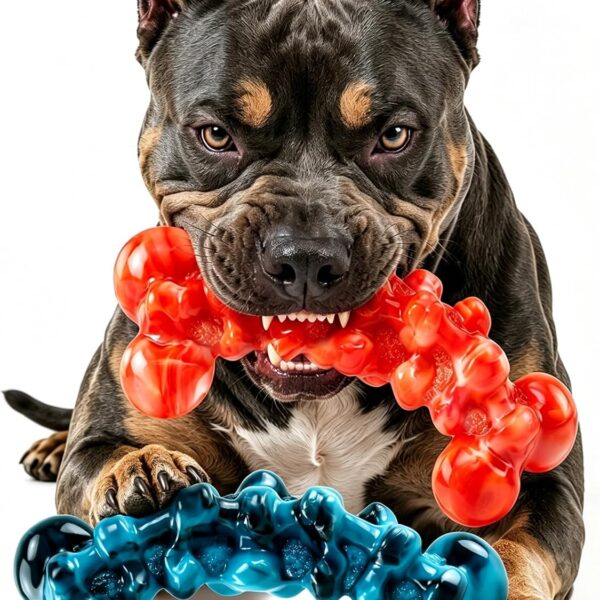 WOWBALA Dog Toys for Aggressive Chewers - Build for Aggressive Chewers for Long Lasting Fun, Non-splintering, Teeth Cleaning Indestructible Dog Chew Toys for Medium & Large Dogs, 2 Pack
