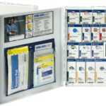First Aid Only 746000 SmartCompliance 50-Person ANSI A+ and OSHA Compliant First Aid Kit for Business, Large Metal First Aid Cabinet with Medications, 241 Pieces