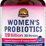 Vitalitown Probiotics for Women 120 Billion CFUs, 30 Strains, with Prebiotics & Digestive Enzymes & Cranberry, Gut & Vaginal Health, Vegan 30 (Pack of 1) Delayed Release Caps