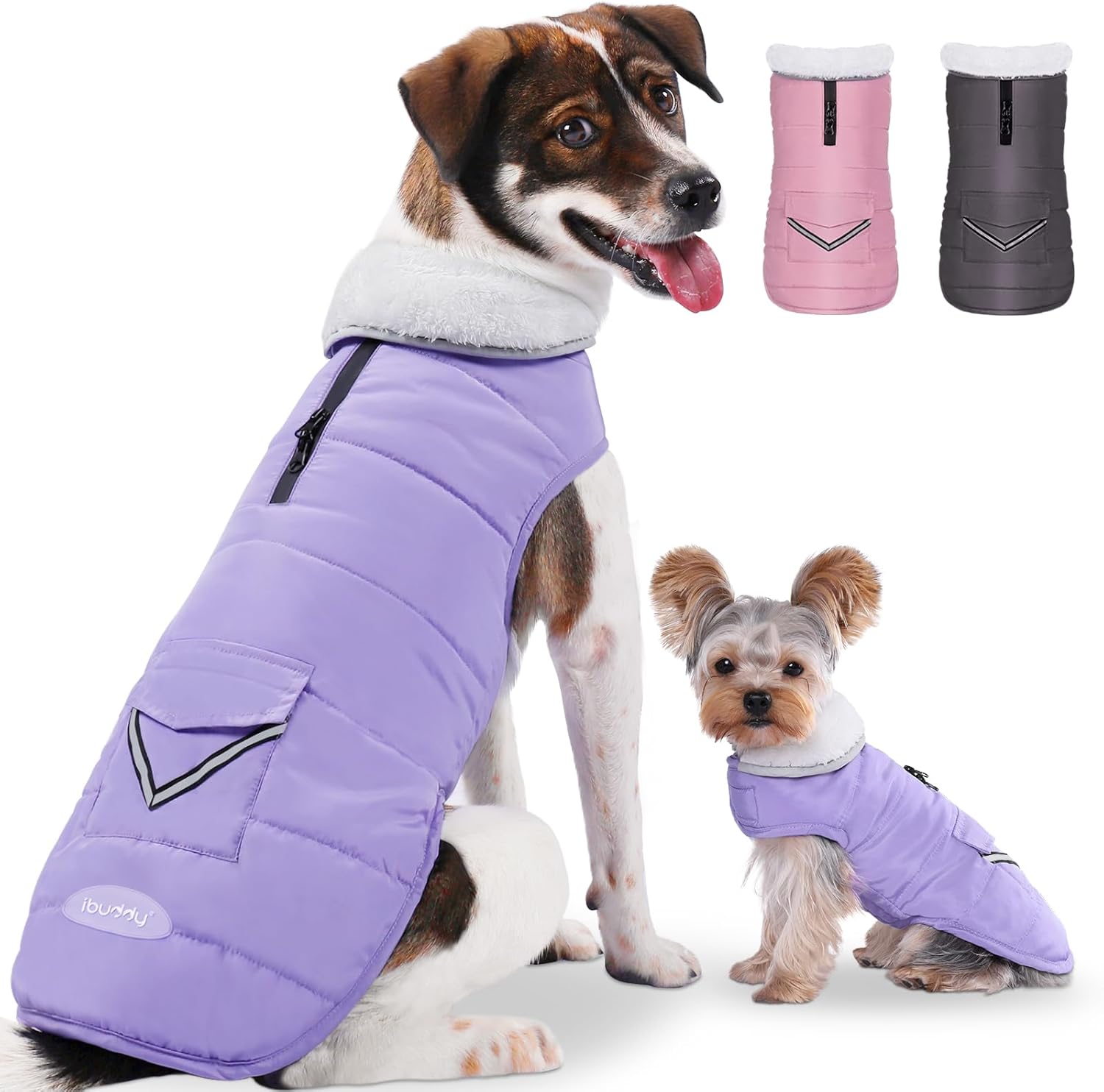 Dog Winter Coat for Large Dogs, Easy on Dog Snow Fleece Coat Velcro Waterproof Pet Puffer Clothes with Harness Hole Adjustable Reflective Quilted Pet Cold Weather Vest Wind-poof for Girl Female Dog Winter Coat for Large Dogs, Easy on Dog Snow Fleece Coat Velcro Waterproof Pet Puffer Clothes with Harness Hole Adjustable Reflective Quilted Pet Cold Weather Vest Wind-poof for Girl Female